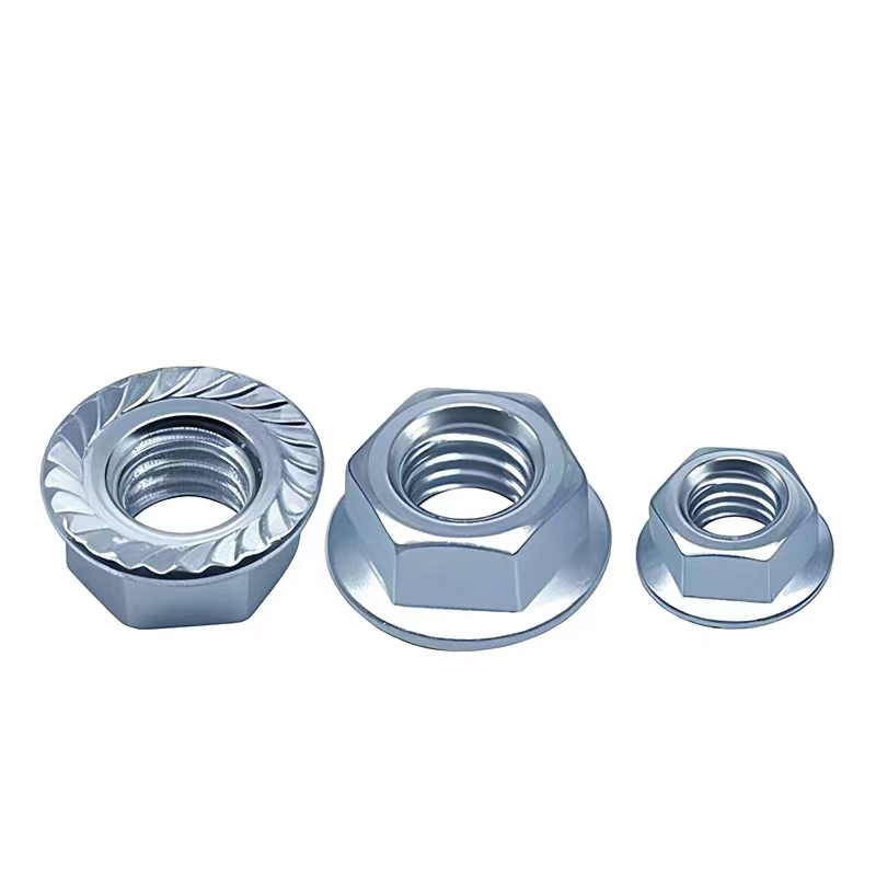 Electroplated galvanized flange nut (flange face nut)