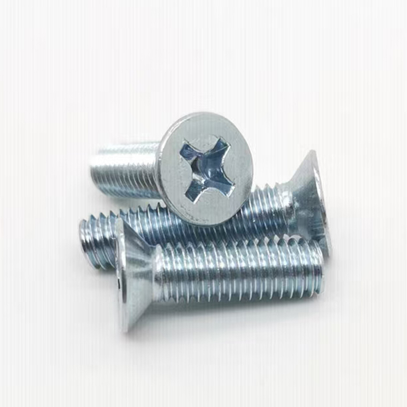 Electro-galvanized countersunk cross bolts