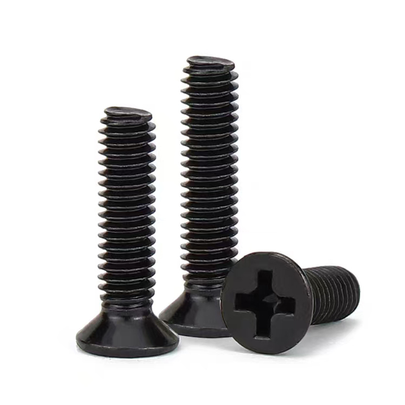 Ama-Black Zic Plated Countersunk Cross Bolts