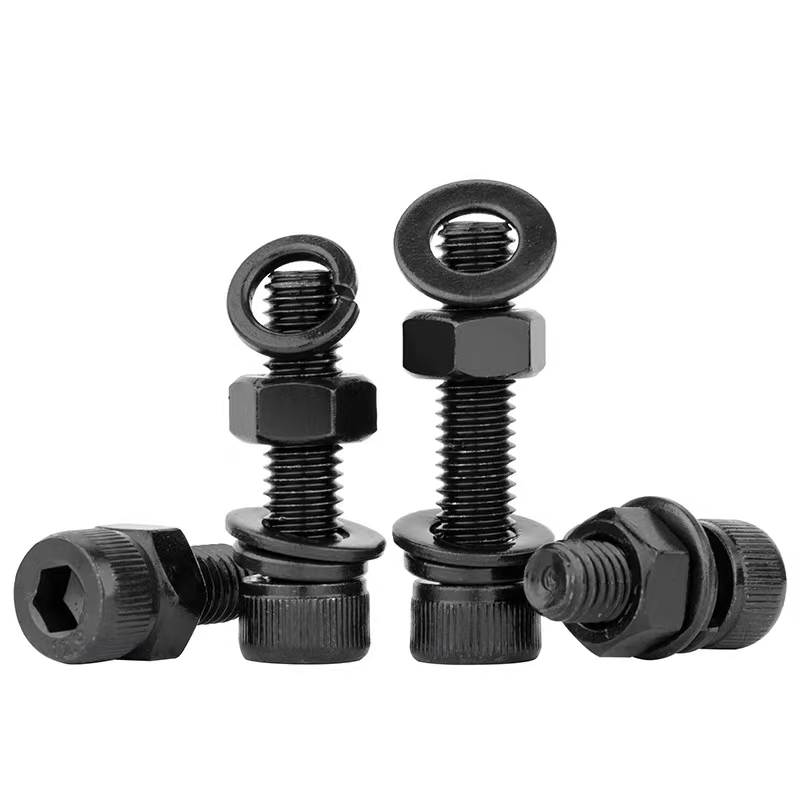 Hexagon socket black zinc-plated bolts